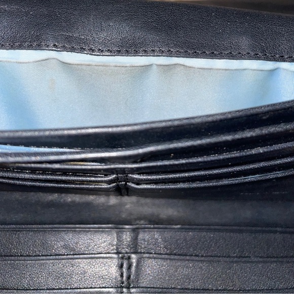 Coach Tri-fold Black Leather Wallet - Picture 3 of 3